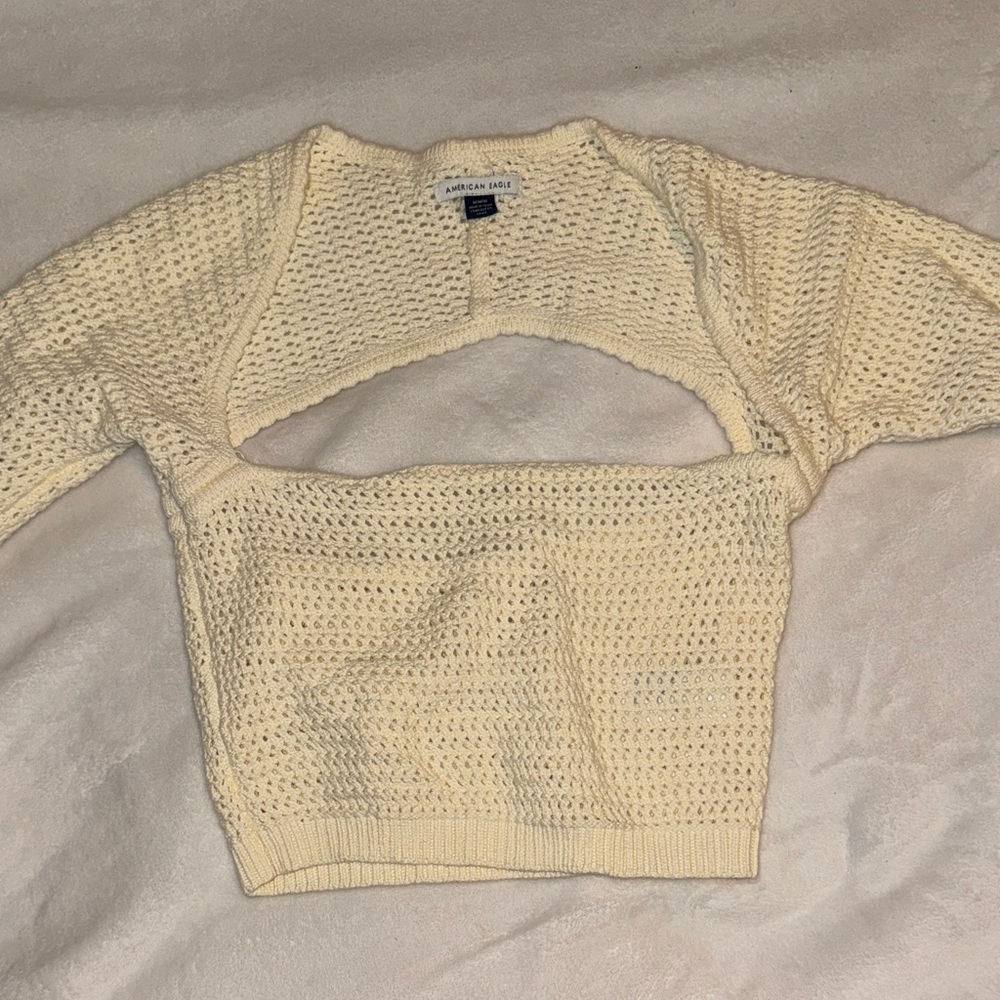American Eagle Outfitters Cream Sweater